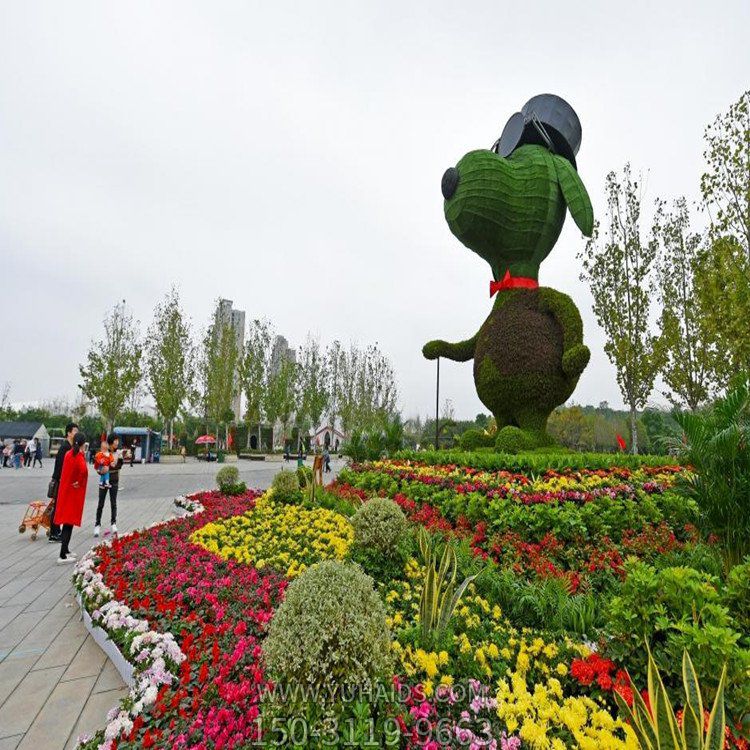 室外廣場(chǎng)大型植物 立體花壇 綠雕景觀園藝 節(jié)日造型雕塑