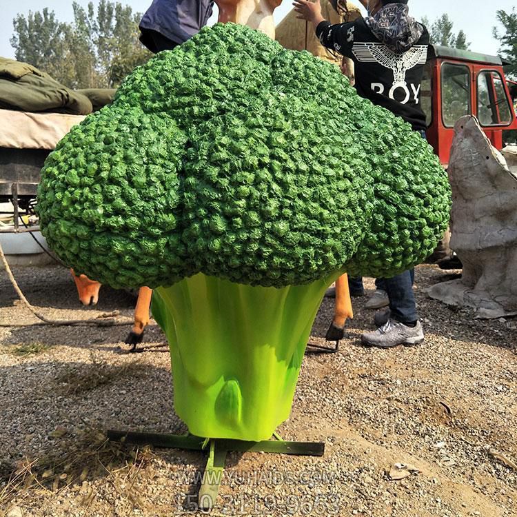 玻璃鋼仿真蔬菜，仿真西藍(lán)花雕塑