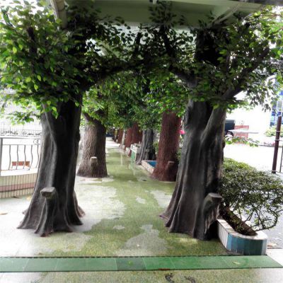 公園裝飾擺放樹(shù)脂仿真樹(shù)植物景觀雕塑