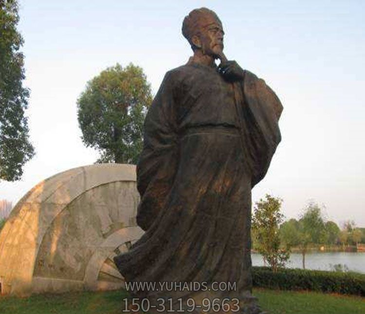 學(xué)校公園鍛造北宋文學(xué)家歐陽修銅雕雕塑