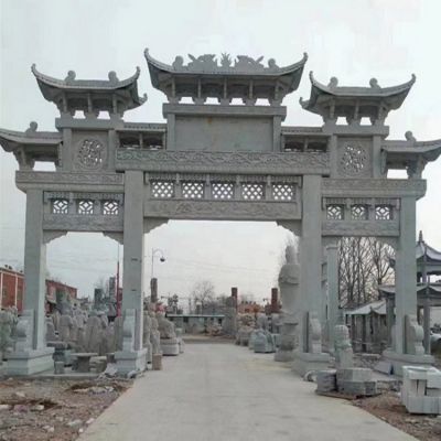 大理石石雕戶外園林景觀城鎮(zhèn)鄉(xiāng)村大型古建筑牌坊