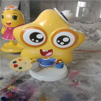 玻璃鋼卡通園林商場(chǎng)美陳擺件裝飾品星星