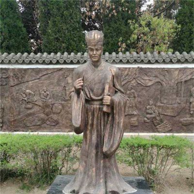 校園廣場立式玻璃鋼仿銅古代人物