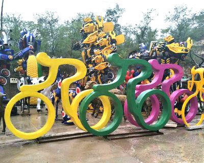 騎車人物玻璃鋼雕塑體育運(yùn)動雕像公園園林噴漆景觀擺件可定做_627