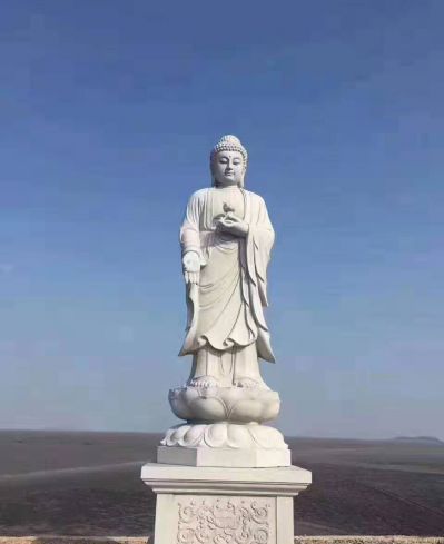 石雕廣場(chǎng)景觀雕塑戶(hù)外擺件漢白玉如來(lái)佛祖雕塑