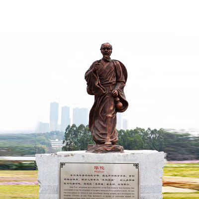 城市廣場歷史名人神醫(yī)銅雕華佗雕塑